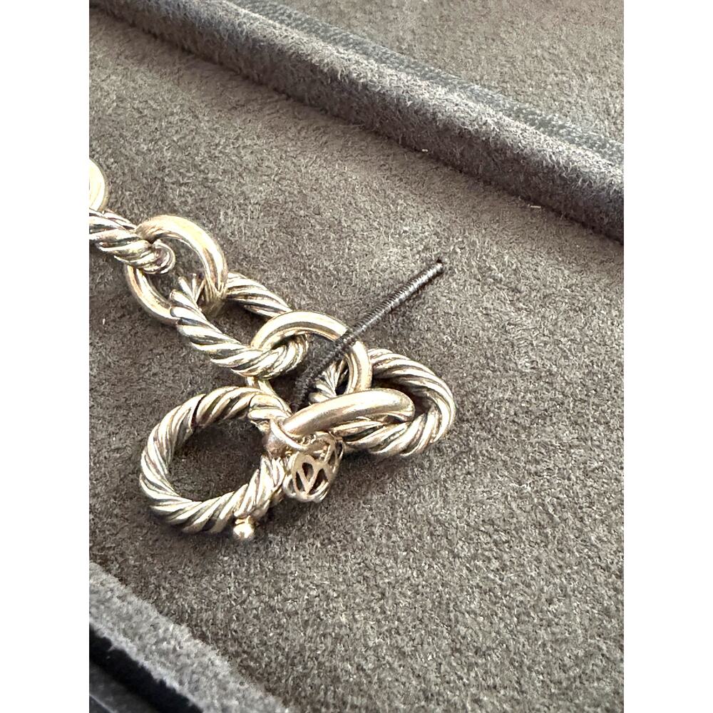 Estate David Yurman Sterling Silver (925) Oval Link 7.5" Bracelet with Gift Box - Picture 5 of 9